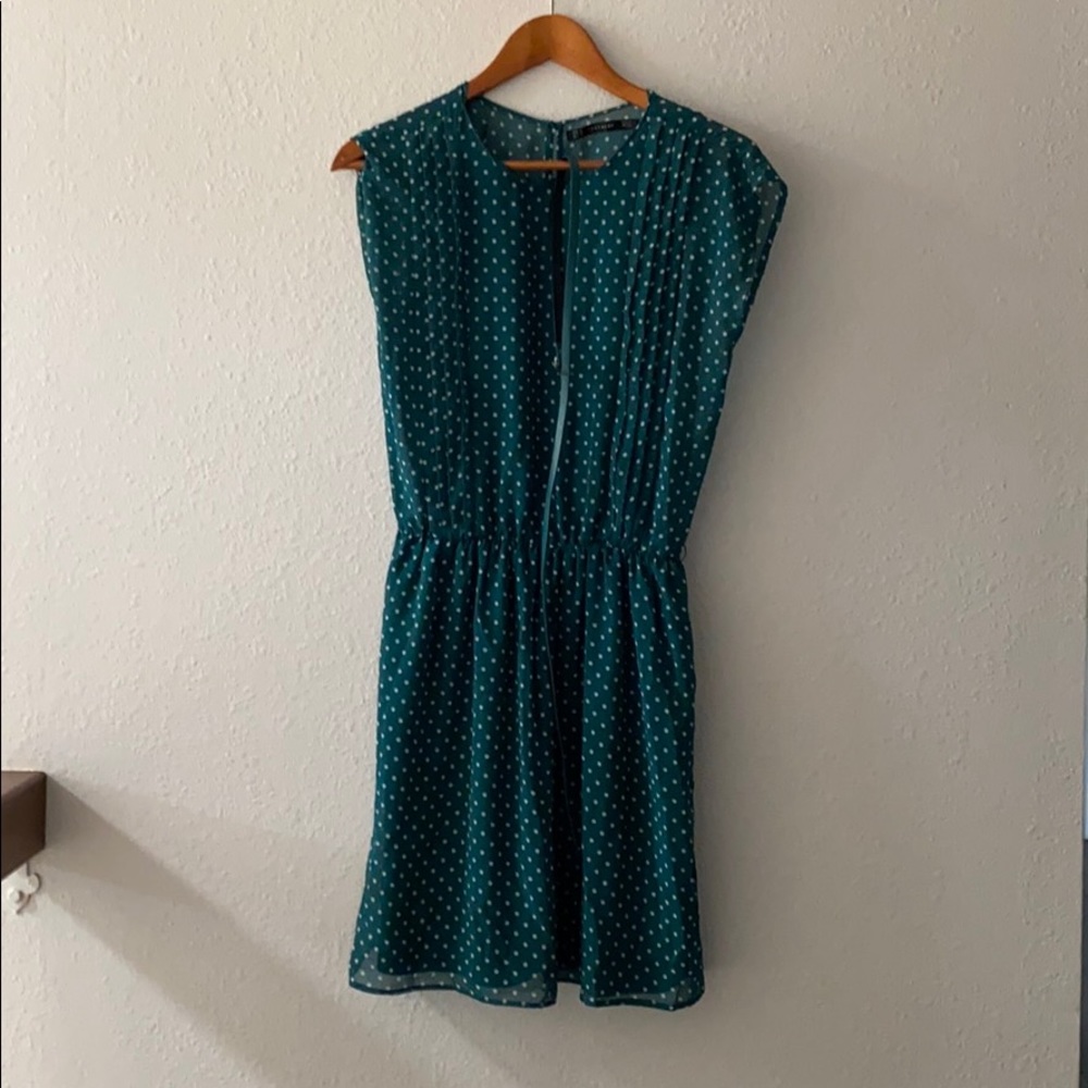 Zara Green Polka Dot Dress